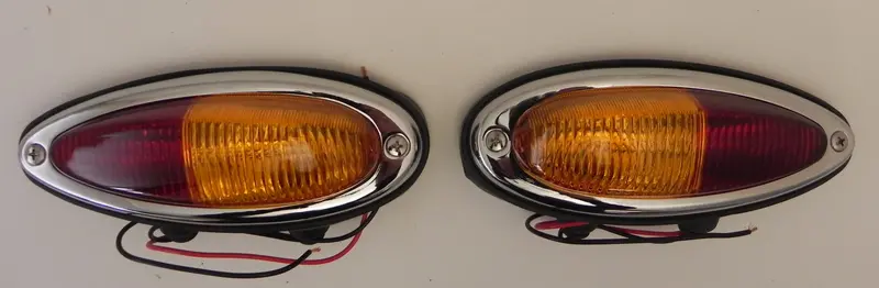 (New) 356 European Teardrop Taillight Assembly Set - 1956-65 1