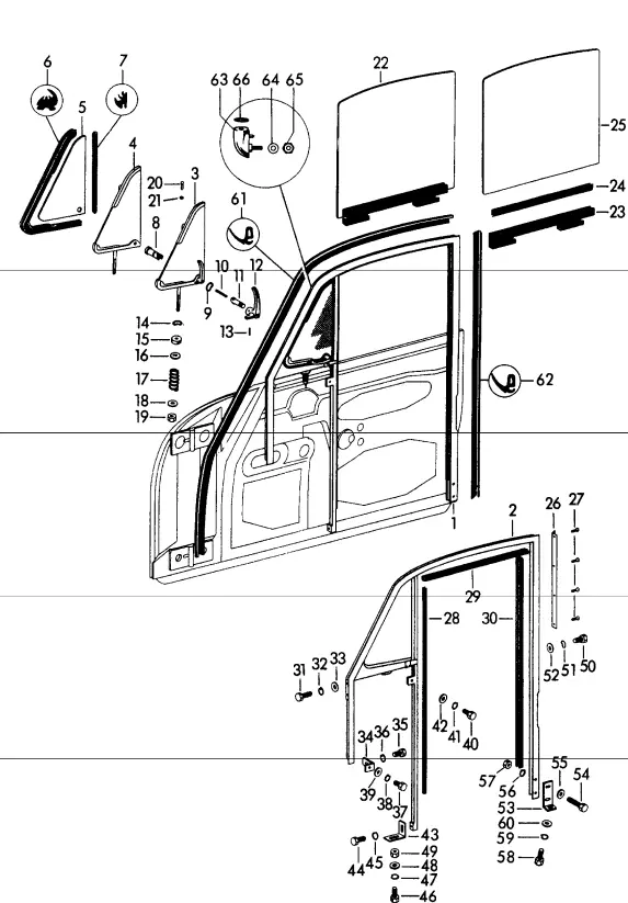 (New) 356 Front Window Guide - 1950-65 2