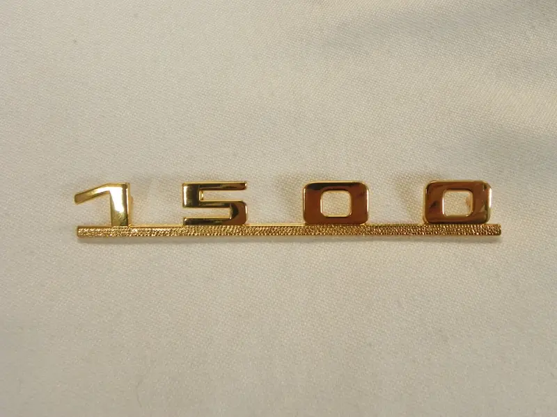 (New) 356 Gold '1500' Emblem - 1950-59 1