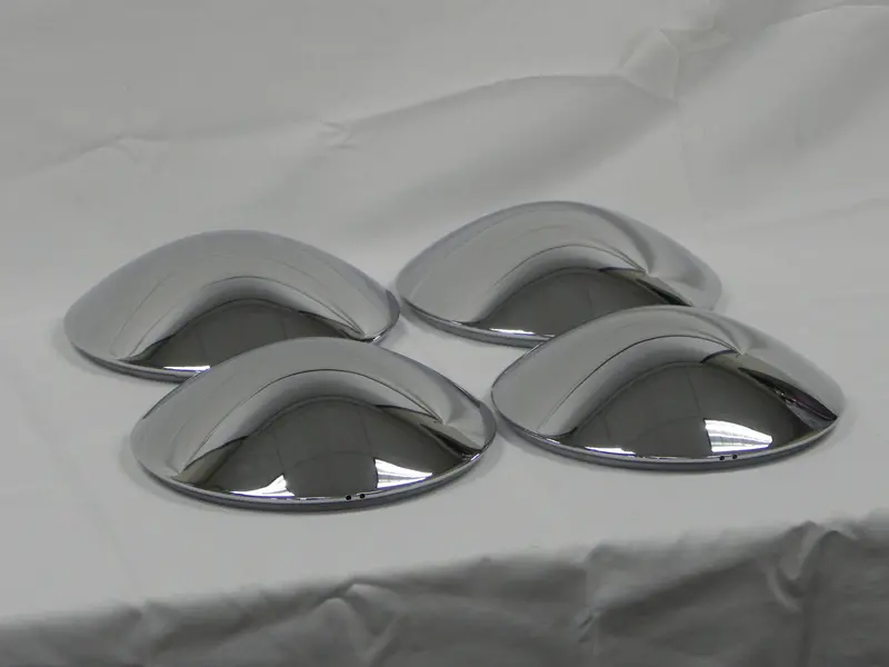 (New) 356 Pre-A/A/B Concours Set Of 4 Baby Moon Hubcaps - 1950-63 1