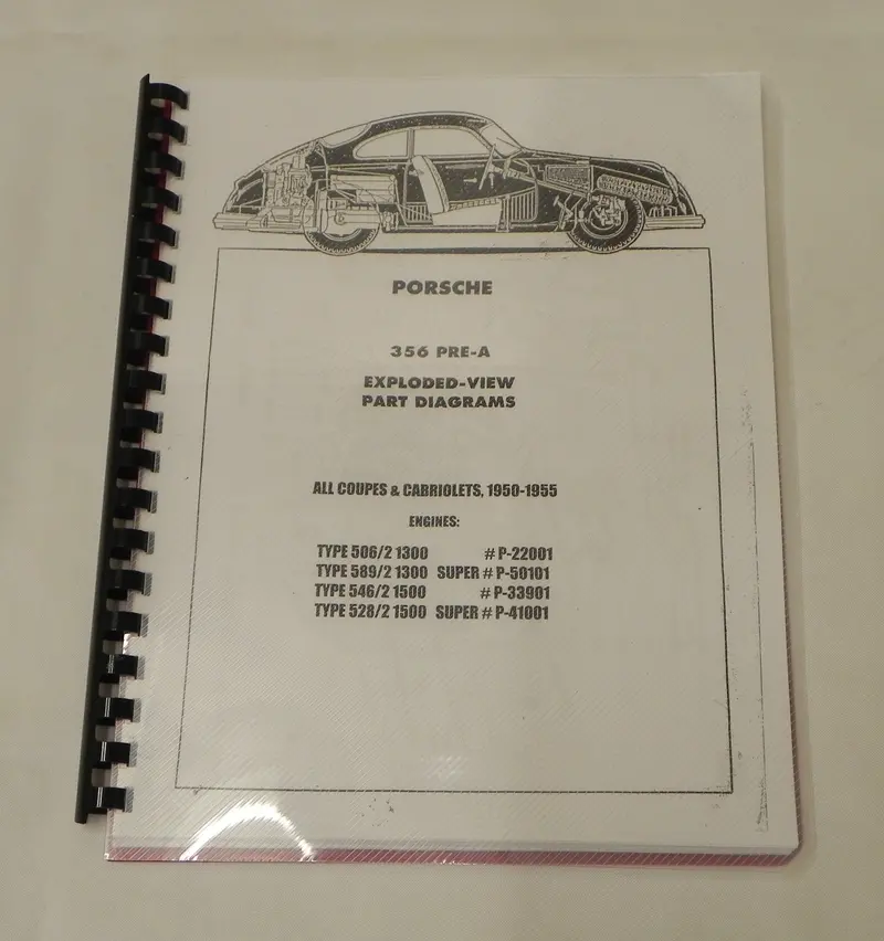 (New) 356 Pre-A Exploded View Parts Diagram Booklet - 1950- 55 1