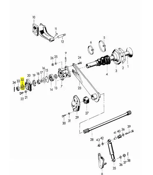 (New) 356 Rear Axle Spacer - 1950-59 2