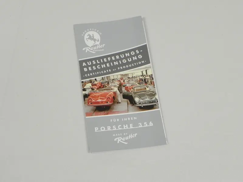 (New) 356 Reutter Certificate Of Delivery 1