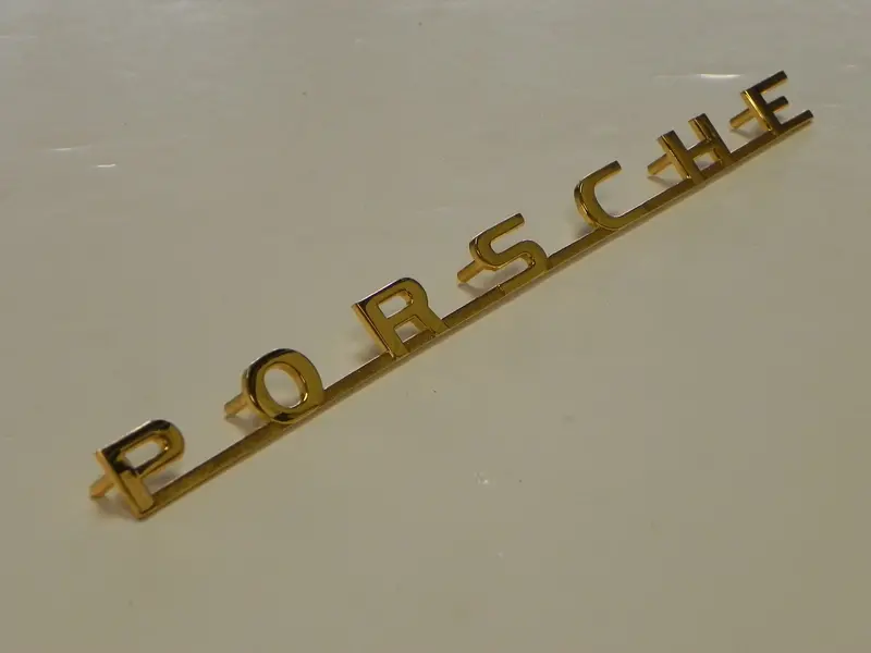 (New) 356 T5 B Gold "Porsche" Emblem - 1960-61 1