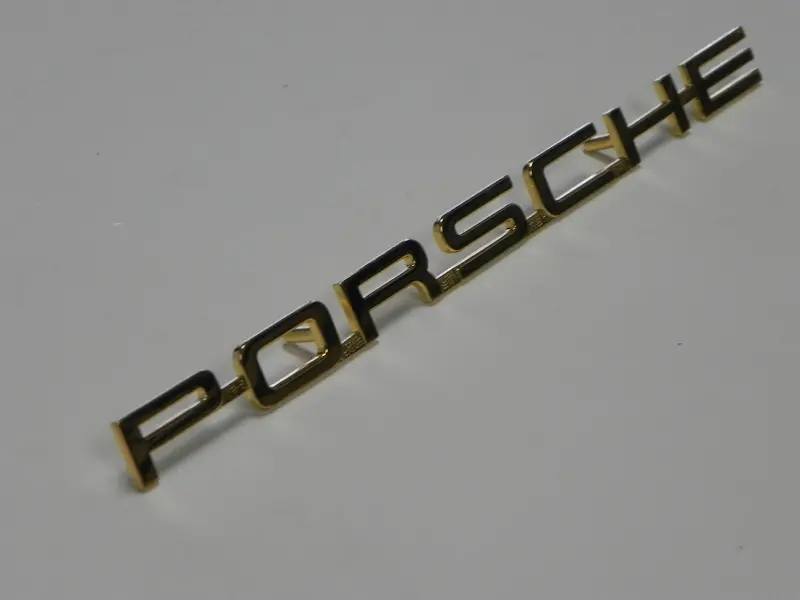 (New) 356 T6 C Gold "Porsche" Emblem - 1962-65 1