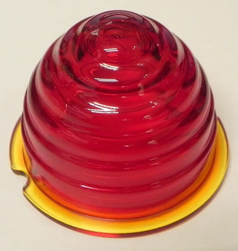 (New) 356 Tall Red Glass Beehive Tail Light Lens - 1957-59 1