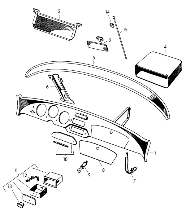 (New) 356A Glove Box Insert - 1955-59 2