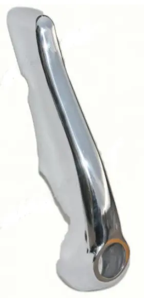 (New) 356A Rear Bumper Guard Left With Exhaust Hole And 155Mm Overrider - 1955-59 1