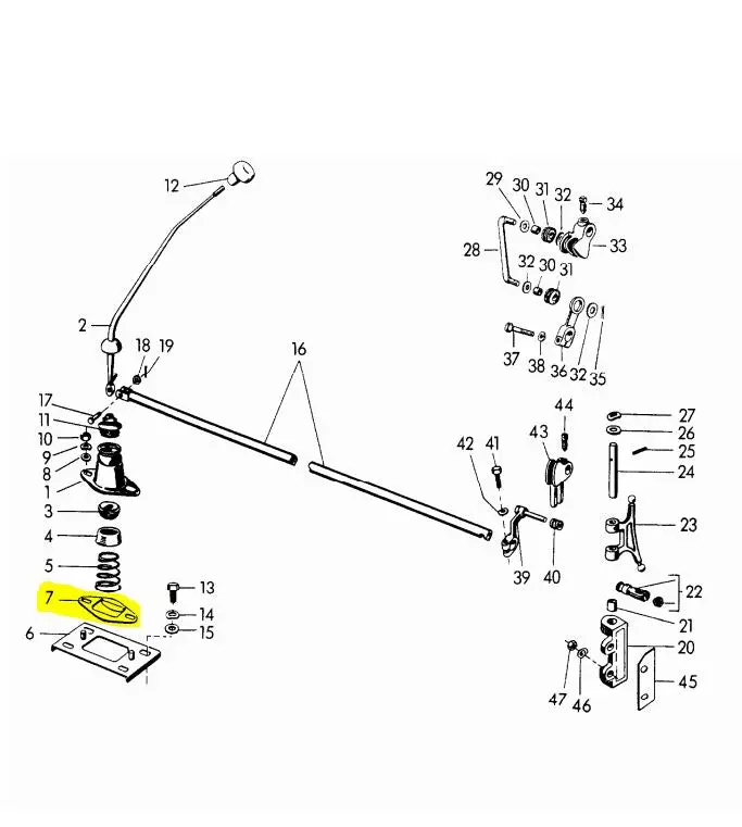 (New) 356A Shift Lever Stop Plate - 1950-59 2