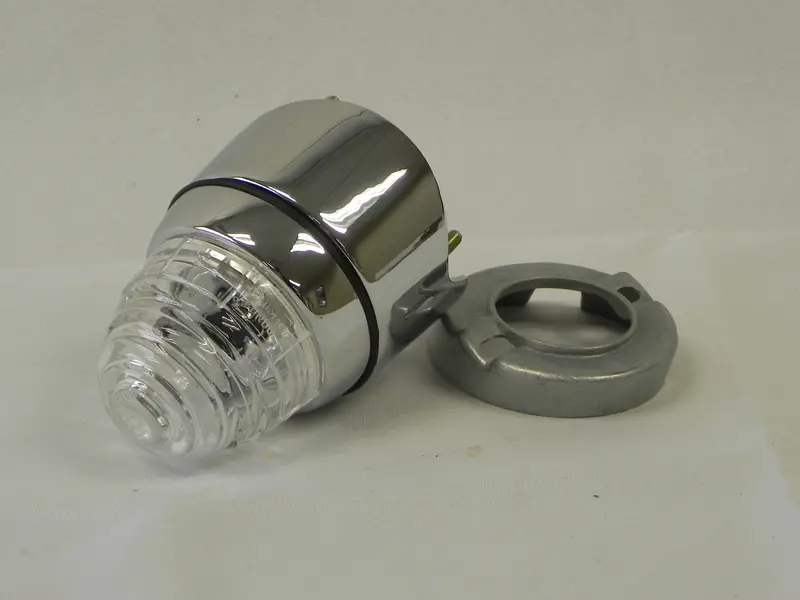 (New) 356B/C Right Front Turn Signal Assembly W/ Clear Lens - 1959-65 2