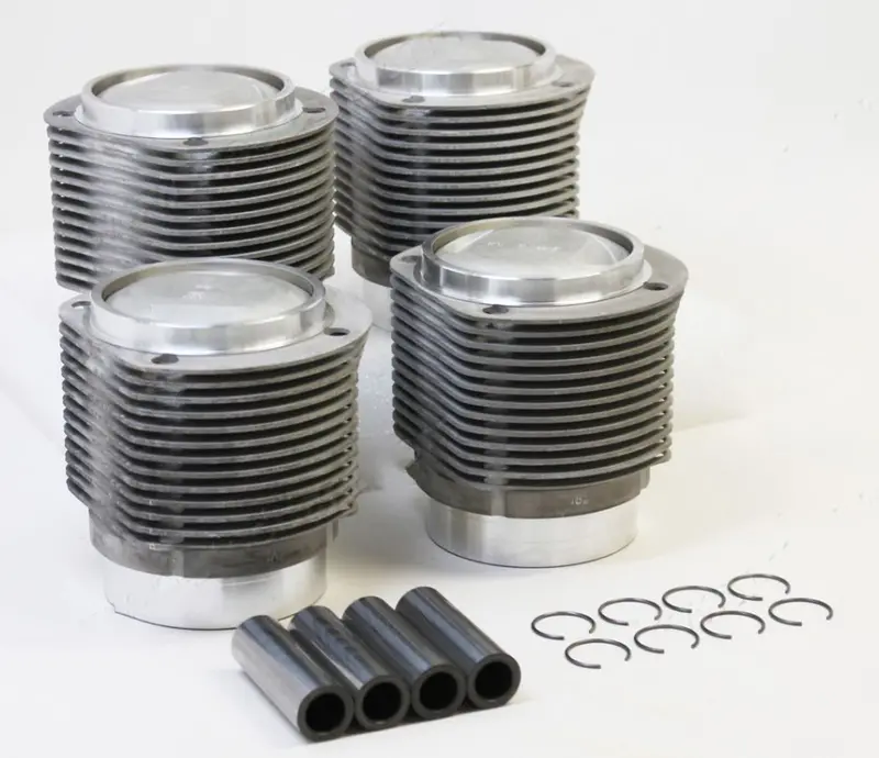 (New) 356Sc/912 Mahle Nikasil Pistons And Cylinders Set Of Four - 1964-69 1