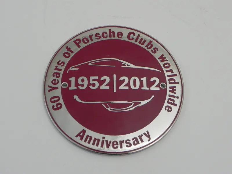 (New) 60 Years Of Porsche Clubs Worldwide Grill Badge 1