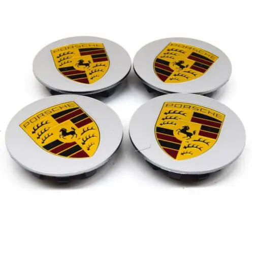 (New) 718 Boxster/Cayman Colored Crest Hubcap Set 1