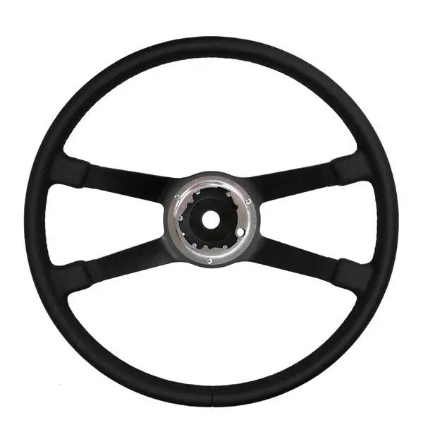 (New) 911/912/914 380Mm Black Leather Vdm Steering Wheel - 1969-76 1