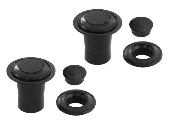 (New) 911/912/914 Black Headrest Grommet Set - 1965-73 1