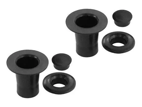 (New) 911/912/914 Black Headrest Grommet Set - 1965-73 2