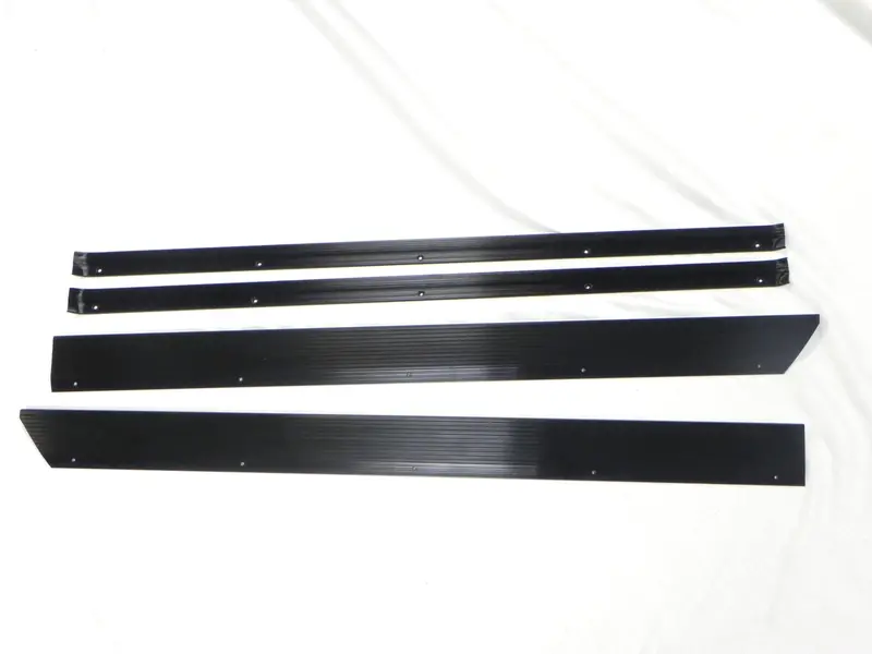(New) 911/912/930 Black Door Step Threshold Plate And Carpet Trim Set - 1974-89 1