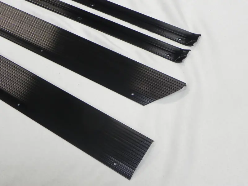 (New) 911/912/930 Black Door Step Threshold Plate And Carpet Trim Set - 1974-89 2