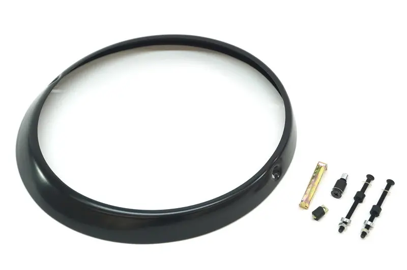 (New) 911/912/930 Black Headlight Trim Ring For Euro H4 Headlamp - 1965-86 1