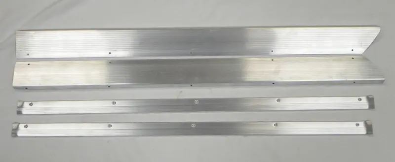 (New) 911/912 Aluminum Door Step Threshold Plate And Carpet Trim Set - 1965-73 1