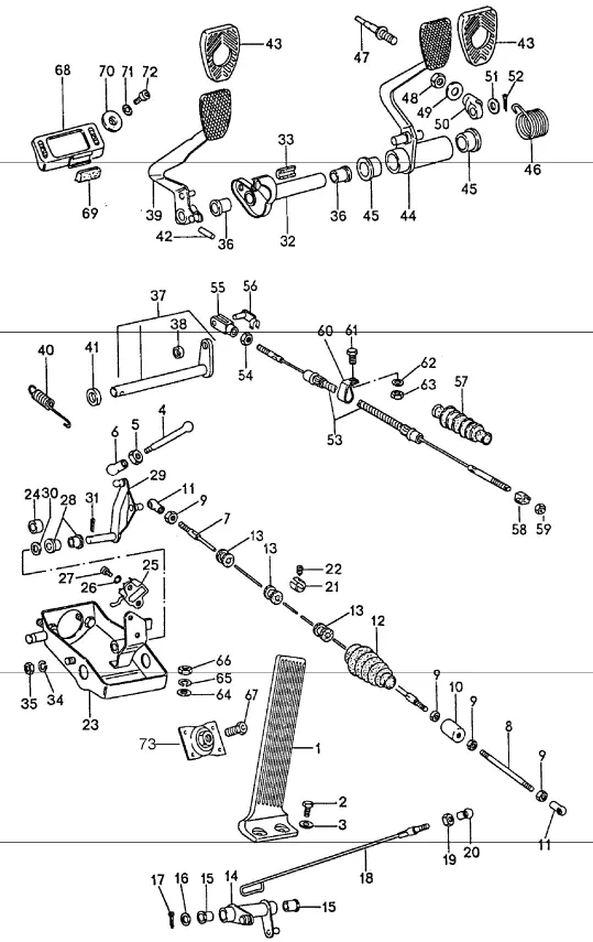 (New) 911/912 Brake Pedal 1965-77 2