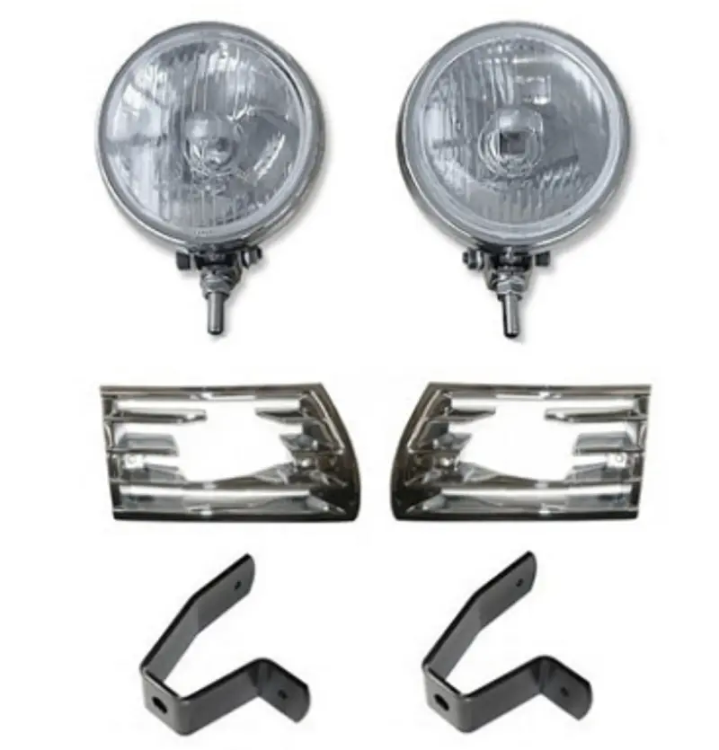(New) 911/912 Fog Light With Chrome Grille Set - 1969-73 1