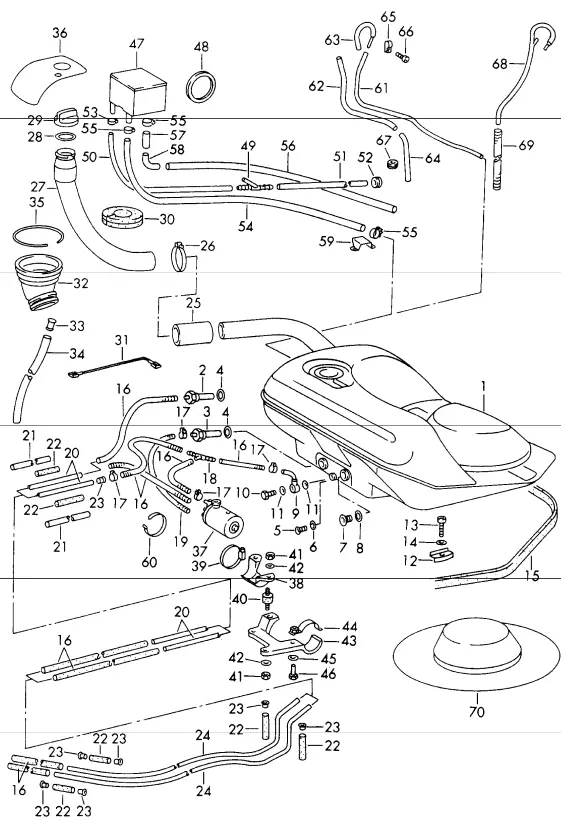 (New) 911/912 Fuel Line - 1965-73 2