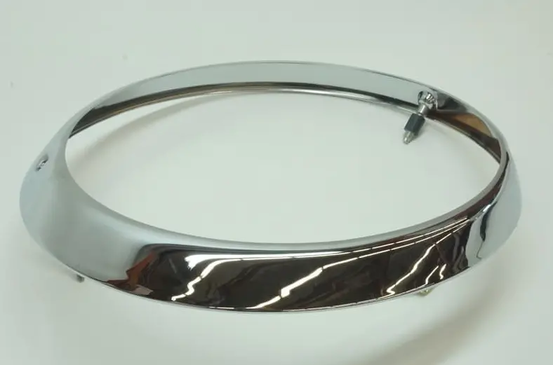 (New) 911/912 Genuine Chrome Headlight Trim Ring For Euro H4 Headlamp - 1965-86 1