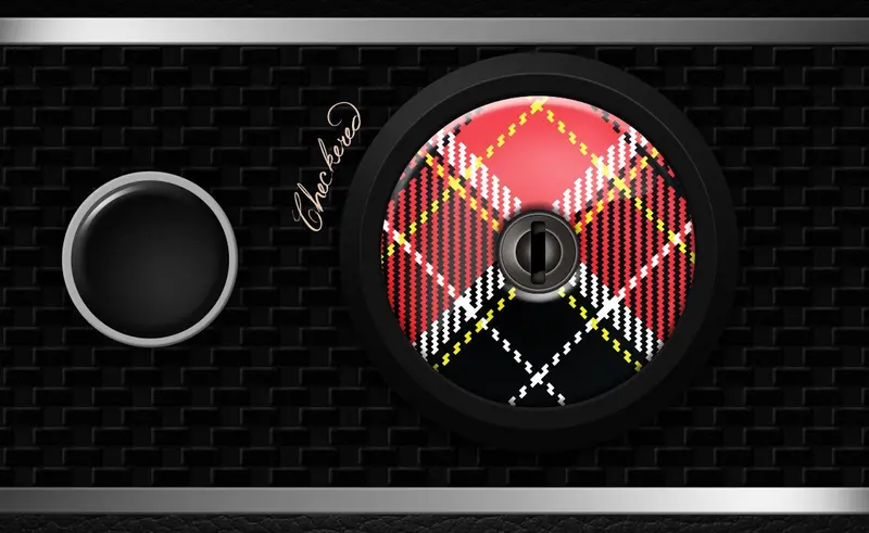 (New) 911/912 Ignition Switch Trim Cover [Chequered] - 1965-73 1