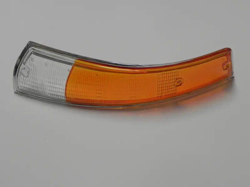 (New) 911/912 Left Front European Turn Signal Lens With Silver Trim - 1969-72 1