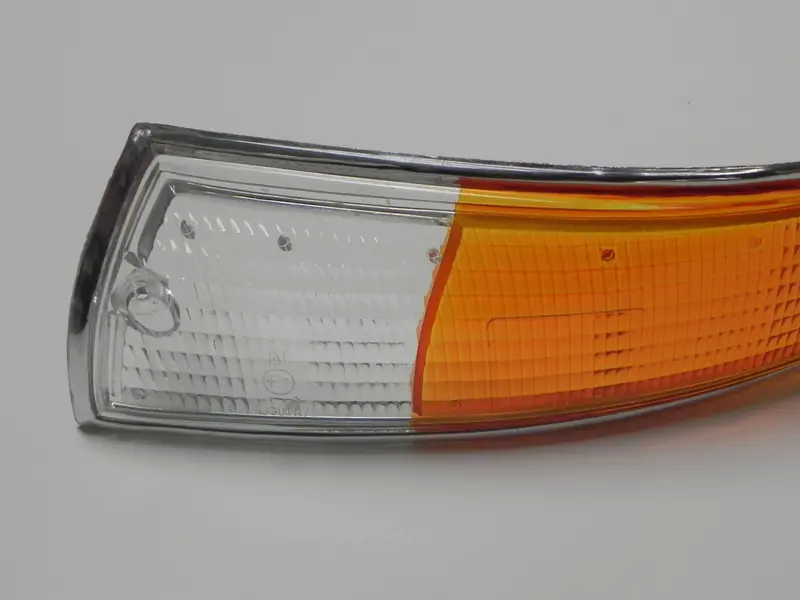 (New) 911/912 Left Front European Turn Signal Lens With Silver Trim - 1969-72 2