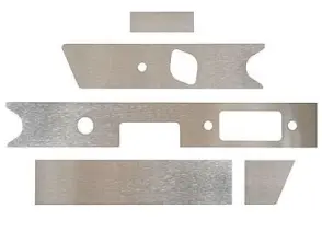 (New) 911/912 Lhd Brushed Aluminum Dash Trim W/ Cut-Outs - 1966-68 1