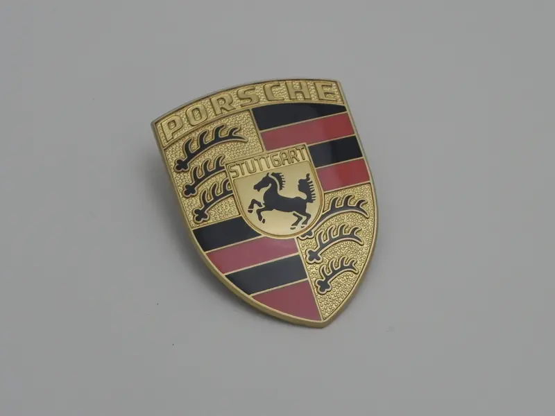 (New) 911/912 Porsche Hood Crest With Orange Bars - 1965-74 1