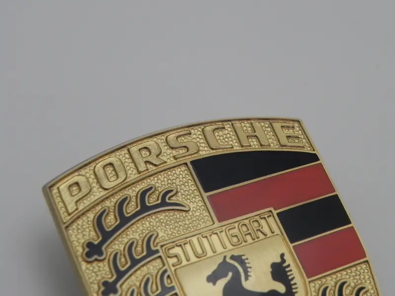 (New) 911/912 Porsche Hood Crest With Orange Bars - 1965-74 2