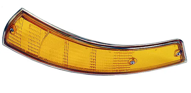 (New) 911/912 Porsche Left Front Turn Signal Lens With Silver Trim - 1969-72 1