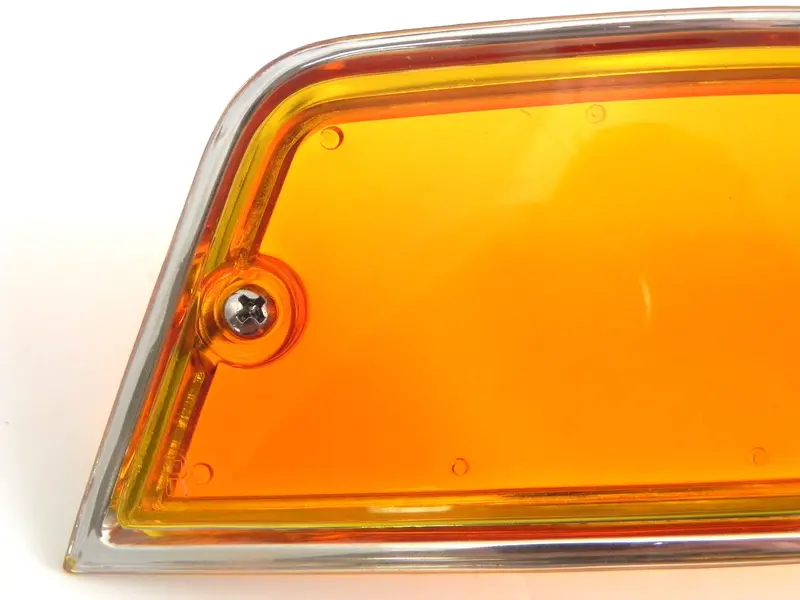 (New) 911/912 Porsche Right Front Turn Signal Lens With Silver Trim - 1969-72 2