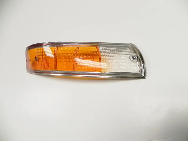 (New) 911/912 Right Front European Turn Signal Lens With Silver Trim - 1969-72 1