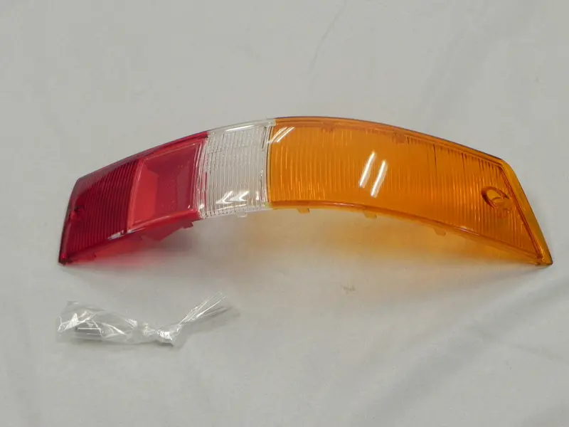 (New) 911/912 Right Side Euro Amber/Red/White Tail Light Lens - 1965-68 1
