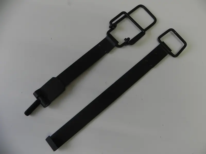(New) 911/912 Set Of Black Upper And Lower Battery Hold Down Straps - 1969-73 1