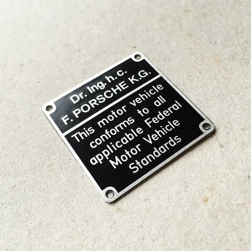 (New) 911/912 Us Compliance Plate - 1968-69 1