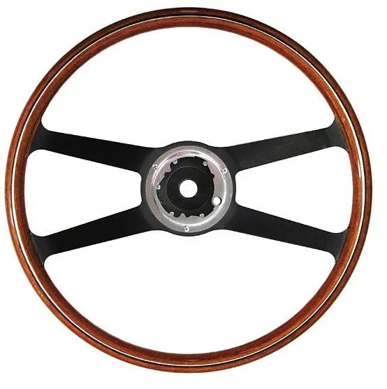 (New) 911/912 Wood And Steel 400Mm Vdm Steering Wheel - 1965-68 1