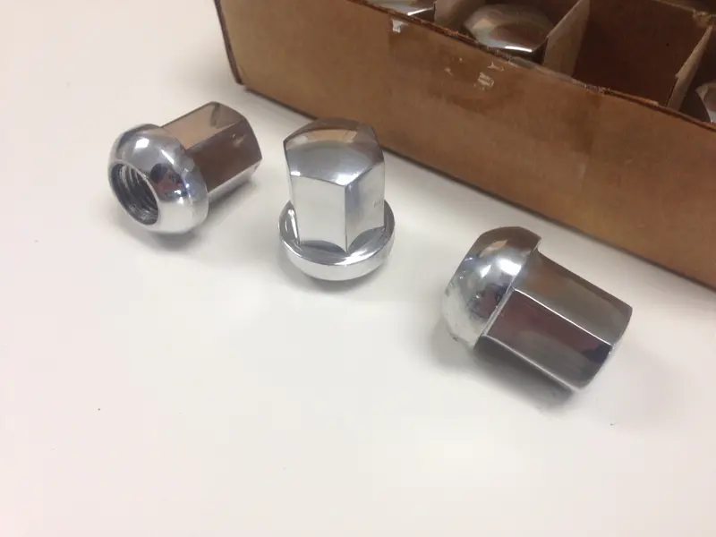 (New) 911/914/924/928/944 Set Of 20 Polished Alloy Lug Nuts - Fuchs Wheel 2
