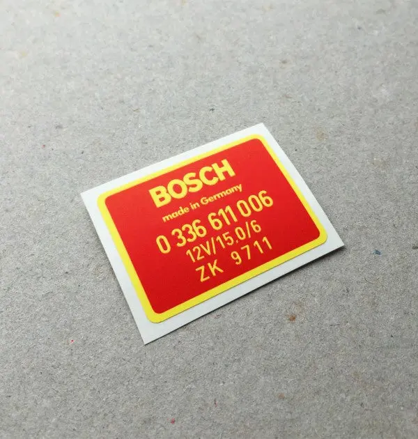(New) 911/914 Red Bosch Rpm Transducer Decal - 1969-71 1