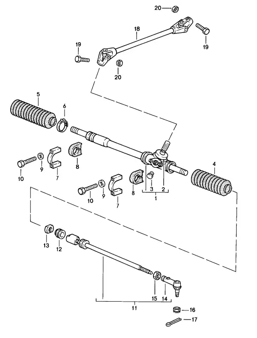 (New) 911/924/944/968 Rack And Pinion Bellow Left 1977-91 2