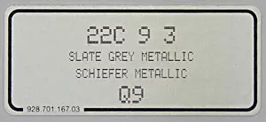 (New) 911/928/944/Boxster Slate Grey Metallic Paint Code Decal - 1991-2010 1