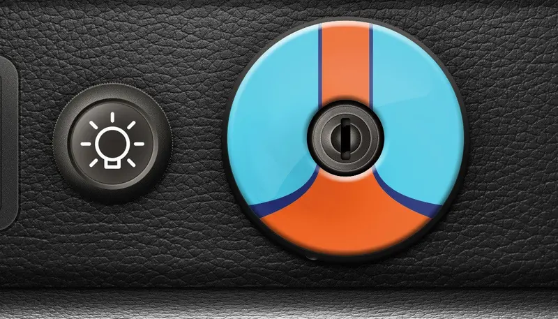 (New) 911/930 Ignition Switch Trim Cover [Gulf] - 1974-98 1