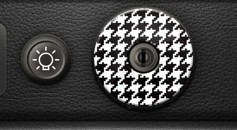 (New) 911/930 Ignition Switch Trim Cover [Pepita] - 1974-98 1