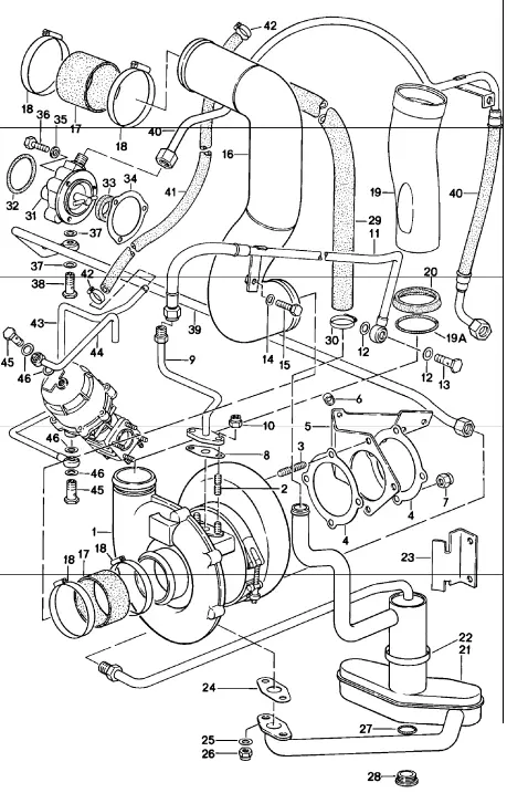 (New) 911/930 Turbocharger To Inlet Hose - 1976-89 2