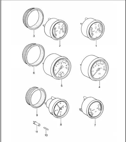 (New) 911/930 Vdo Quartz-Zeit Dash Gauge Clock - 1970-89 1