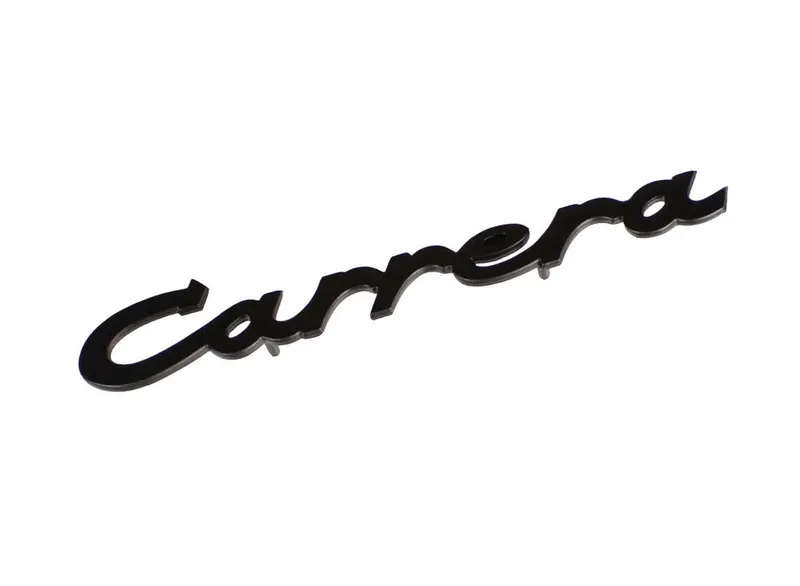 (New) 911 Black "Carrera" Script Emblem - 1974-77 1